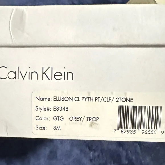 CALVIN KLEIN
Ellison two-tone espadrille Turquoise and Gray Wedge Sandals - Picture 16 of 16